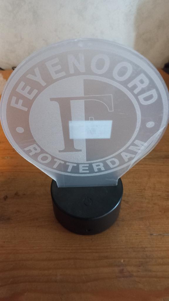 3d led light lamp Feyenoord, Ophalen of Verzenden, Nieuw, Feyenoord, Overige typen