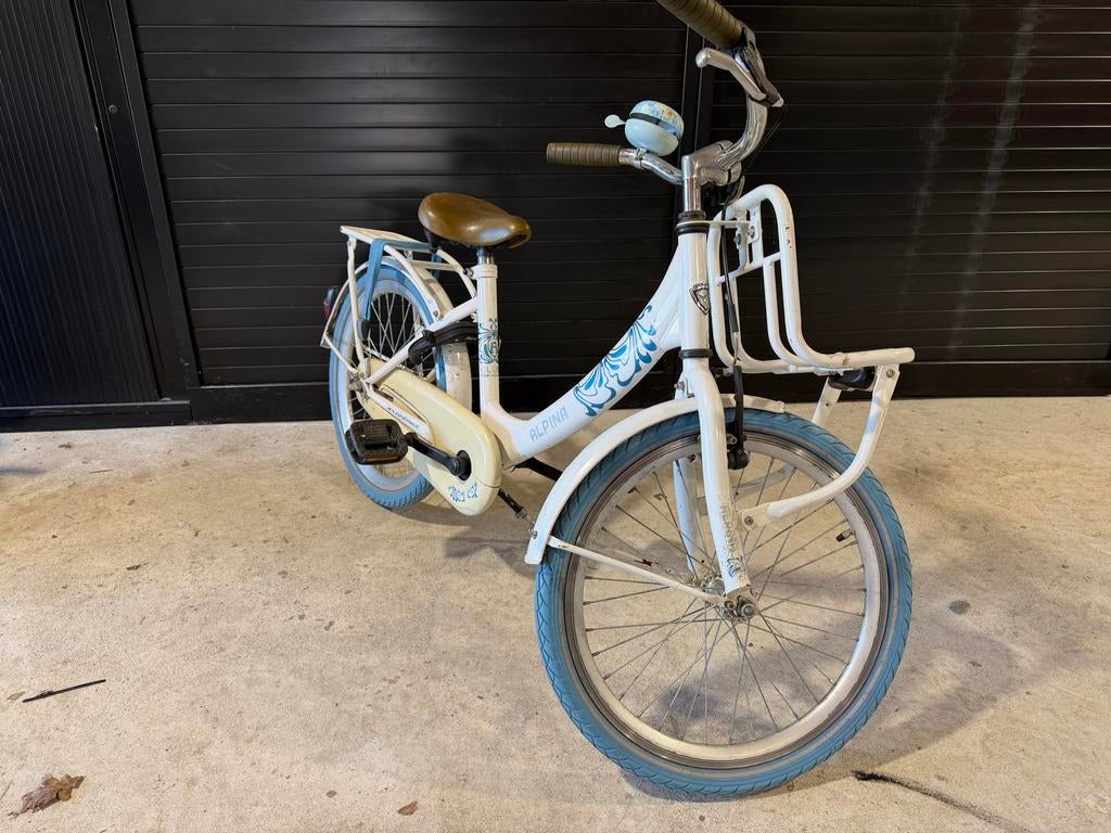 Alpina kinderfiets met mandje - 20 inch, Ophalen, Gebruikt, Terugtraprem, 20 inch of meer