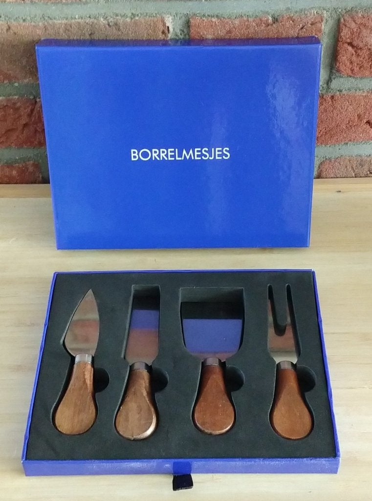 borrel kaas set mesjes, volgnr 61, Overige typen, Hout, Nieuw, Ophalen of Verzenden