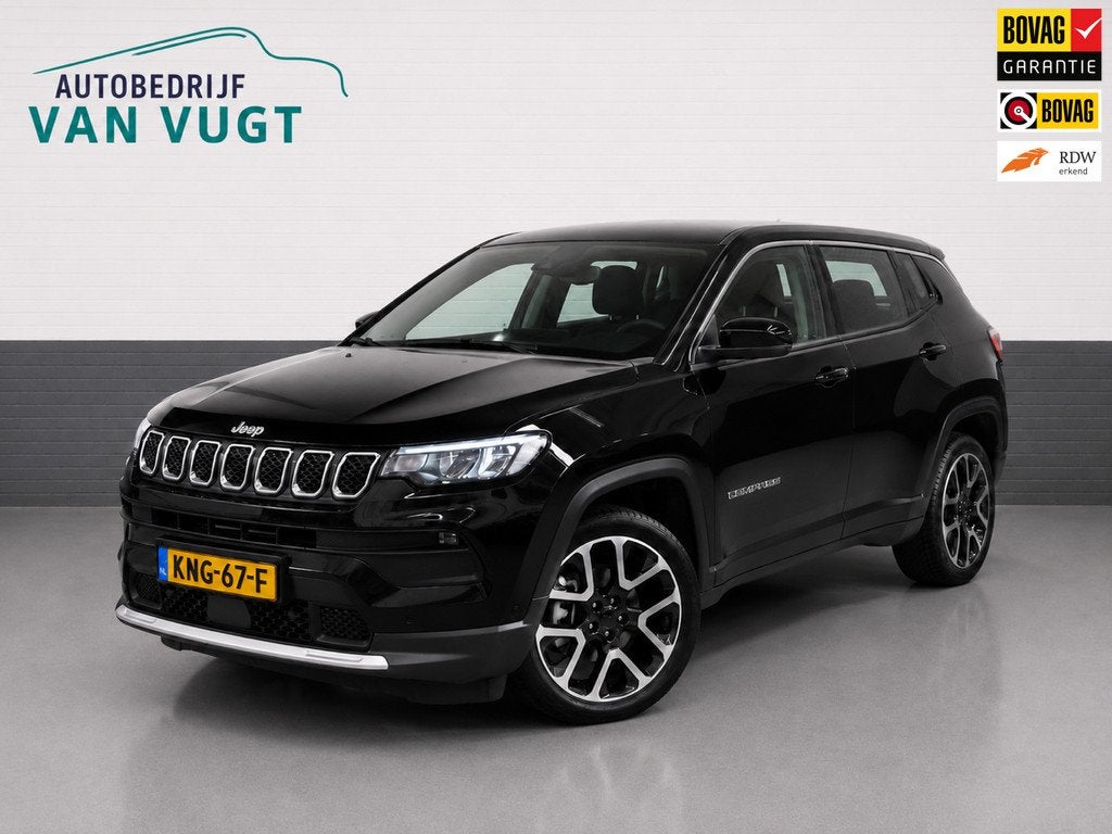 Jeep COMPASS 1.5T e-Hybrid 19 inch, slechts 10d km, 360 came, Auto's, Jeep, Gebruikt, 4 cilinders, Leder en Stof, Bedrijf