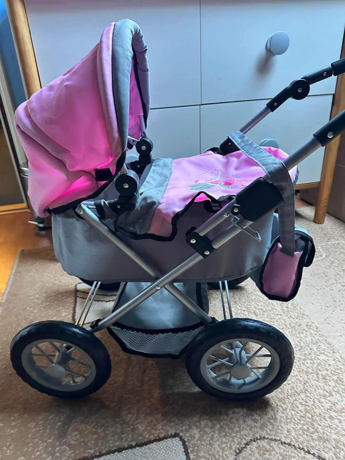 Bayer poppenwagen  - Roze/Grijs, Kinderen en Baby's, Ophalen, Zo goed als nieuw, Overige typen