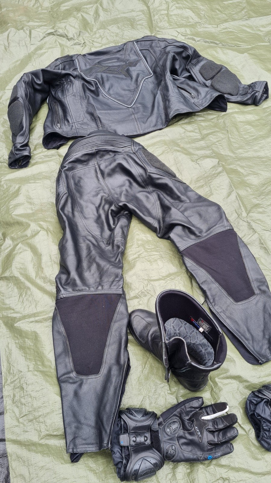leren motorpak/handschoenen en laarzen, Ophalen, Tweedehands, Handschoenen