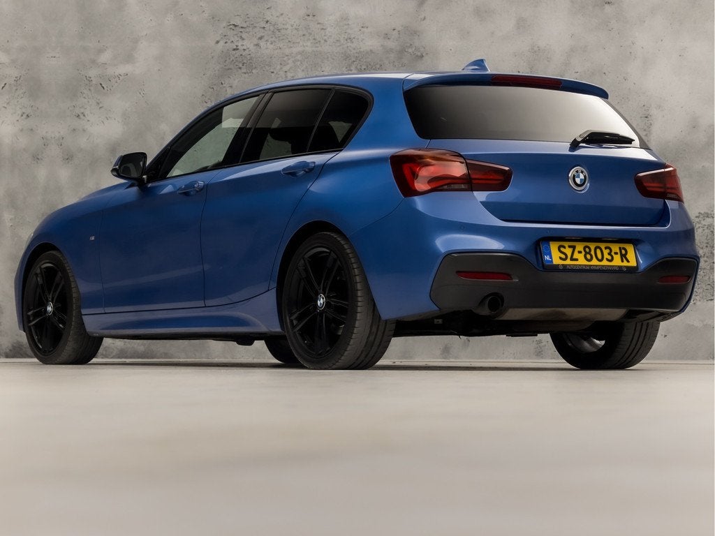 BMW 1 Serie 118i M Sport High Executive Automaat (GROOT NAVI, Auto's, 12 maanden, Gebruikt, Blauw, Bedrijf