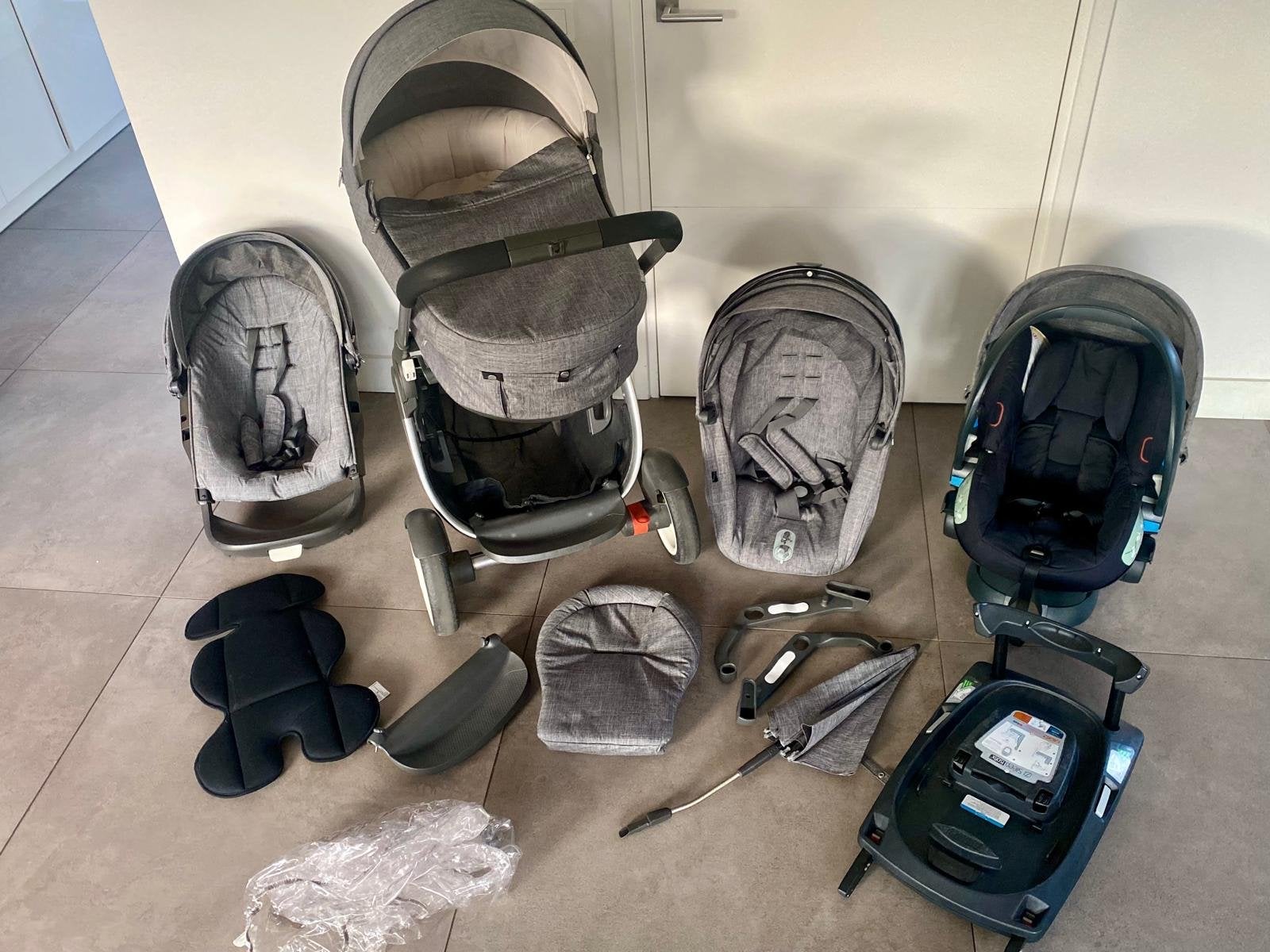 Stokke Crusi complete set - duo kinderwagen met Maxi-Cosi, Duowagen, Zo goed als nieuw, Combiwagen, Ophalen