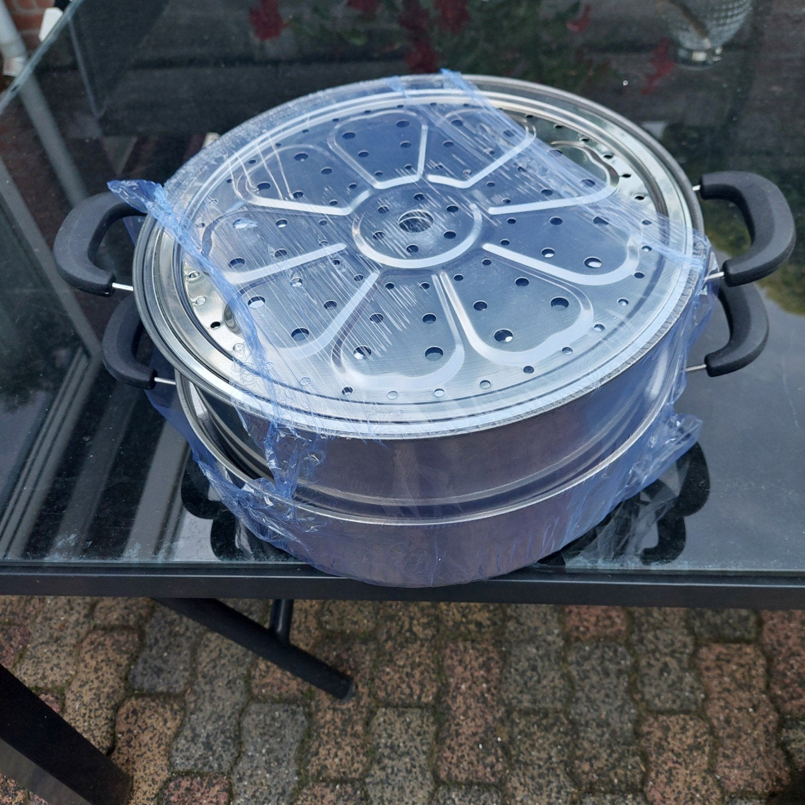stoompan rvs. ook wel Idli stoomset genaamd, Ophalen of Verzenden, Nieuw, Aluminium, Kookpan