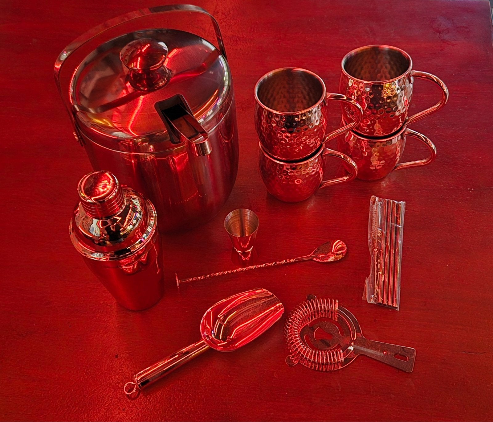 Nieuwe Cocktailset met IJsemmer en Moscow Mule Bekers, Huis en Inrichting, Overige typen, Ophalen of Verzenden, Zo goed als nieuw