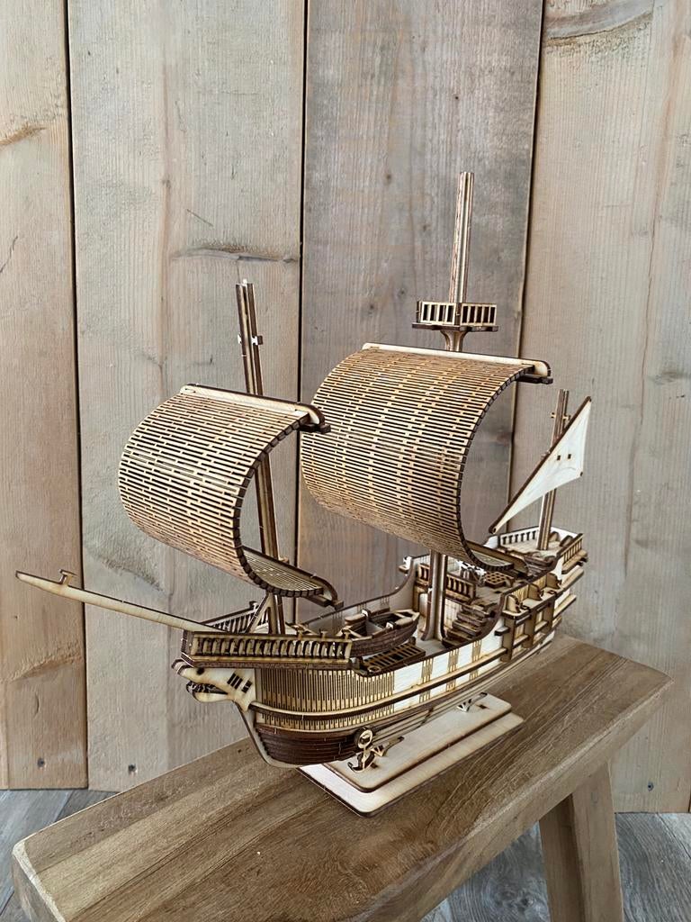 Bouwpakket houten zeilschip incl. Verzendkosten, Overige merken, 1:50 of kleiner, Overige typen, Nieuw