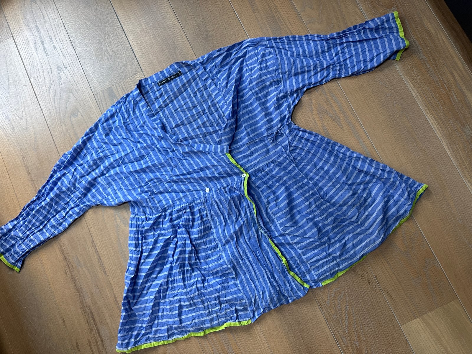 Blauwe gestreepte blouse Gudrun Sjoden, Ophalen of Verzenden, Gedragen, Maat 38/40 (M), Blauw