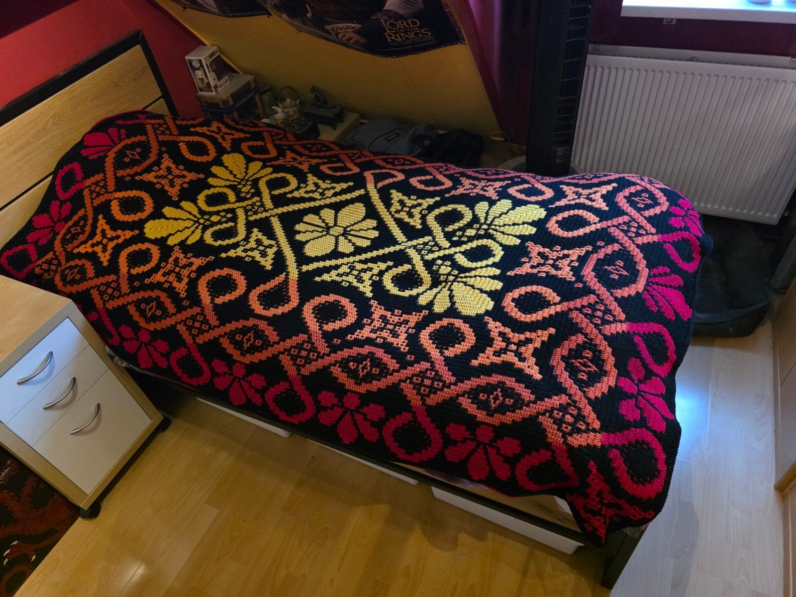 Gehaakte deken/plaid/ sprei Celtic Vibes., Hobby en Vrije tijd, Ophalen of Verzenden, Zo goed als nieuw, Haken, Overige typen