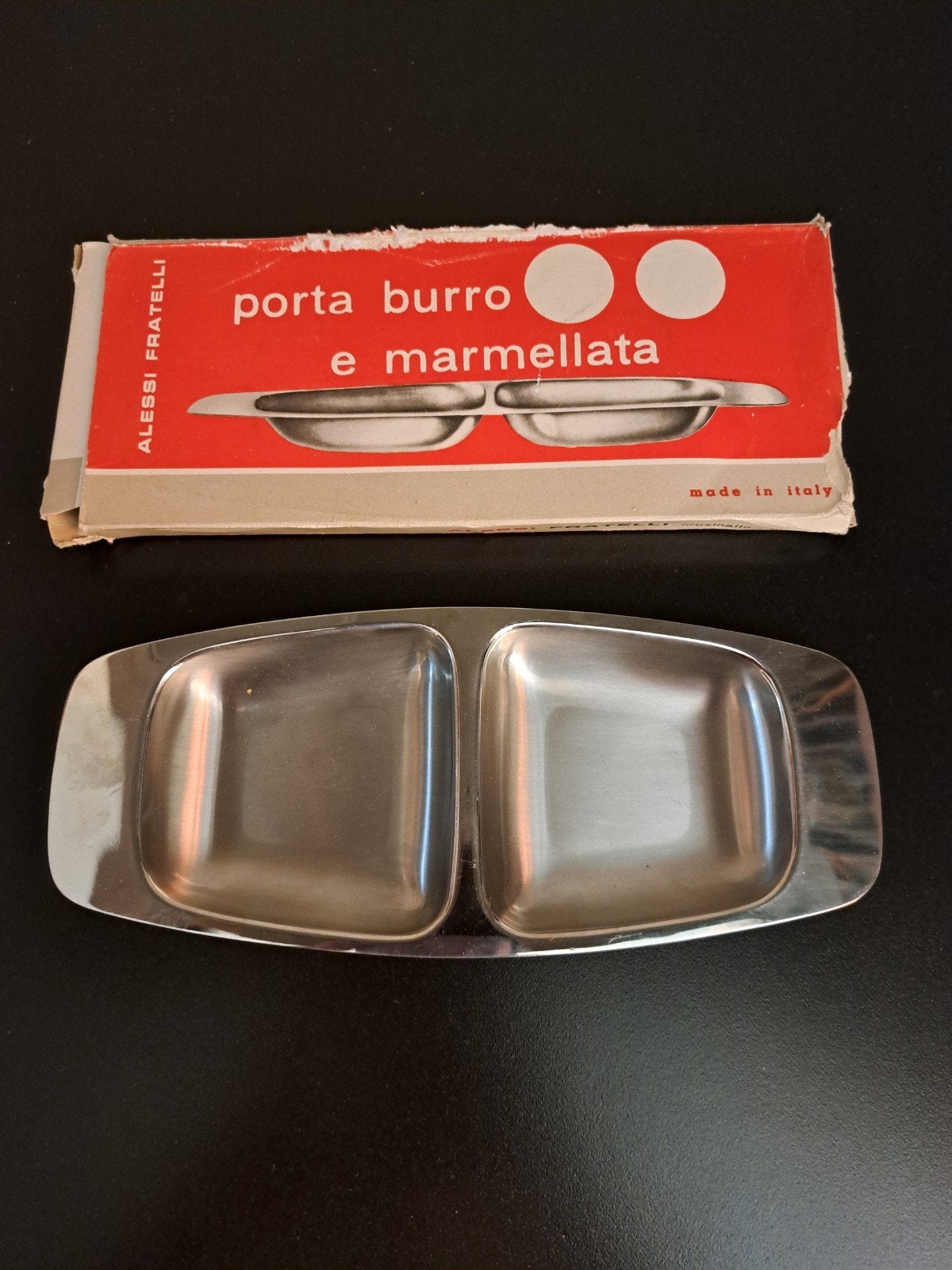 Vintage Alessi Fratelli boter- en jamhouder, Ophalen of Verzenden