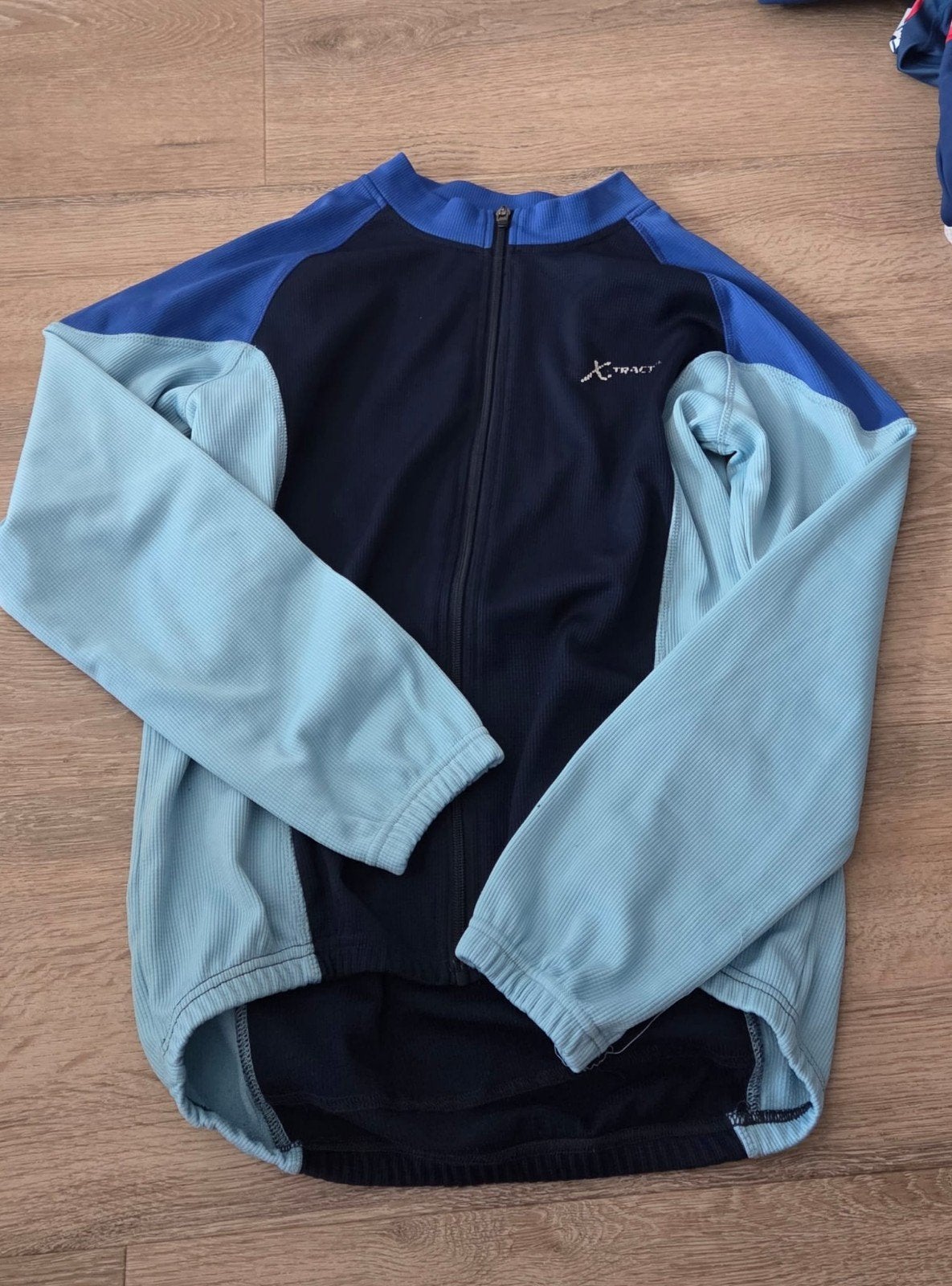 X-tract fietsjack maat S blauw/zwart, Ophalen, Blauw, Zo goed als nieuw, Hardlopen of Fietsen