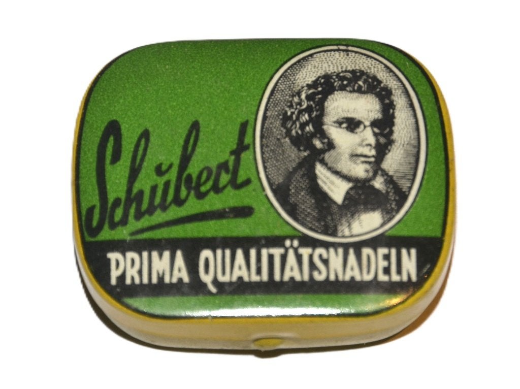 blik grammofoon naalden Schubert gramophone needle tin 1, Ophalen of Verzenden, Gebruikt, Overige