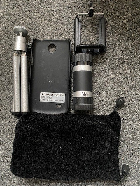 Telefoonlens met statief en hoesje - Silvercrest STS 8 B1, Telecommunicatie, Ophalen of Verzenden, Zo goed als nieuw, Overige typen