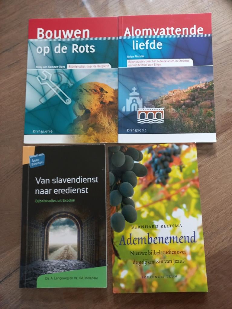 4 bijbelstudieboekjes, Boeken, Ophalen of Verzenden, Gelezen, Diverse auteurs (o.a. Kelly van Kempen-Boot, Arjan Plaisier), Christendom | Protestants