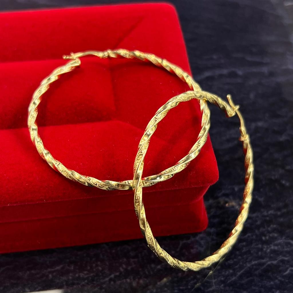 14 karaat gouden oorbellen sokkels creolen, Ophalen of Verzenden, Nieuw, Goud