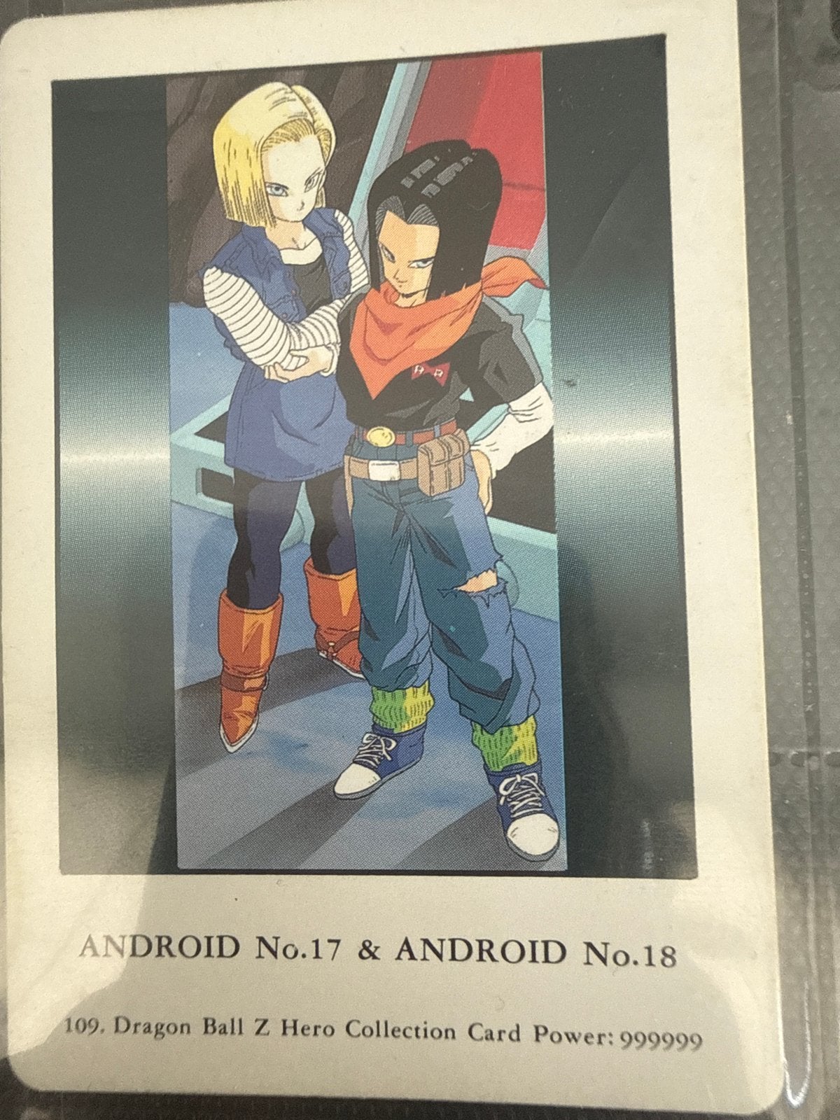 Dragon Ball Z Hero Collection Kaart - Android 17 & 18, Ophalen of Verzenden, Zo goed als nieuw, Losse kaart