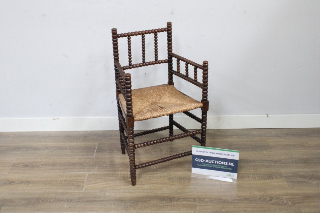 Antieke Bobbin fauteuil, Huis en Inrichting, Ophalen of Verzenden, Niet ingevuld, Niet ingevuld, Niet ingevuld