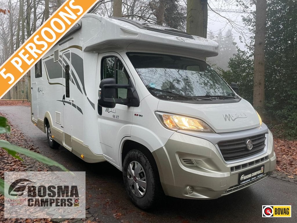 CI Magis 66 XT Queensbed 46000 km 2020, Caravans en Kamperen, Campers, Overige merken, Ringverwarming, Fiat, Airbags