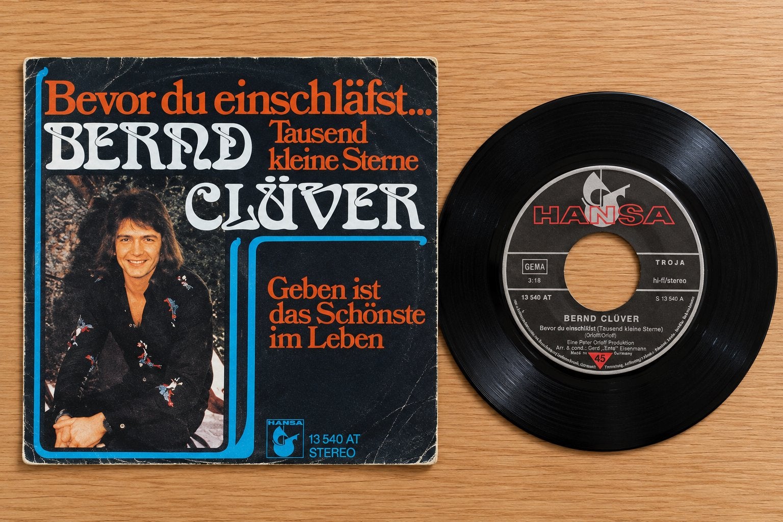 Bernd Clüver – Bevor Du Einschläfst... / Single / *VG+ /18-6, Ophalen of Verzenden, Zo goed als nieuw, Overige formaten, Pop