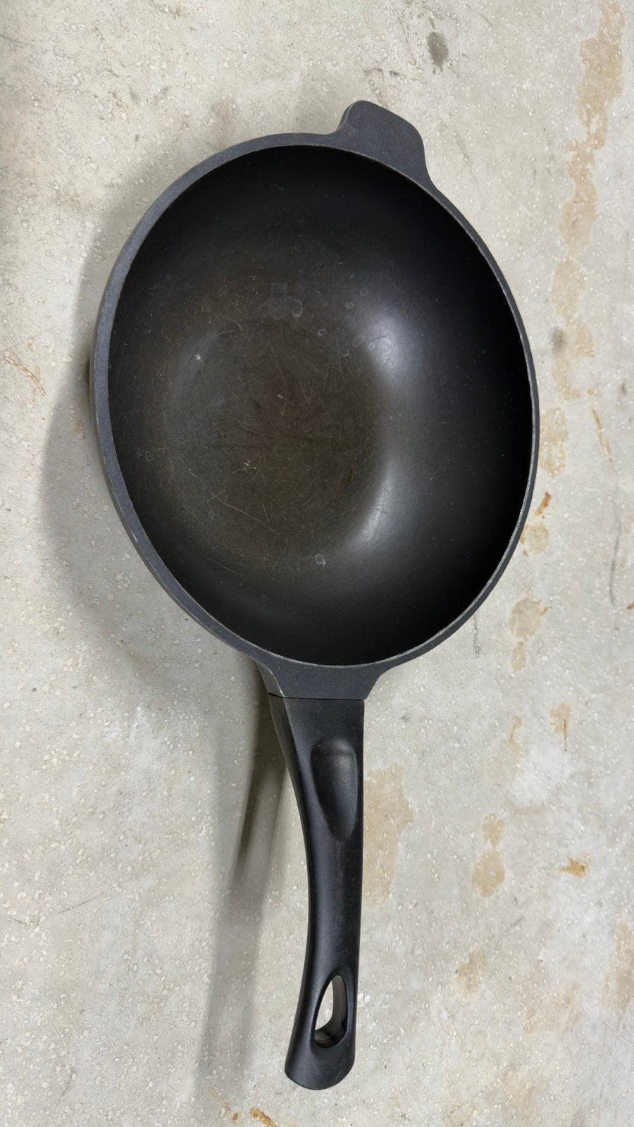 Wok pas 25 cm, Ophalen, Zo goed als nieuw, Gietijzer, Wok