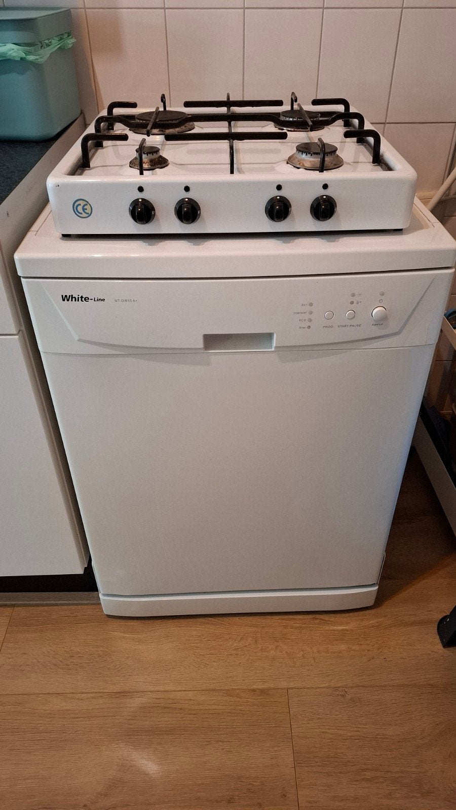 Whiteline MT-DW15A+ vaatwasser, Witgoed en Apparatuur, Vaatwasmachines, Ophalen, Gebruikt, Vrijstaand, 85 tot 90 cm