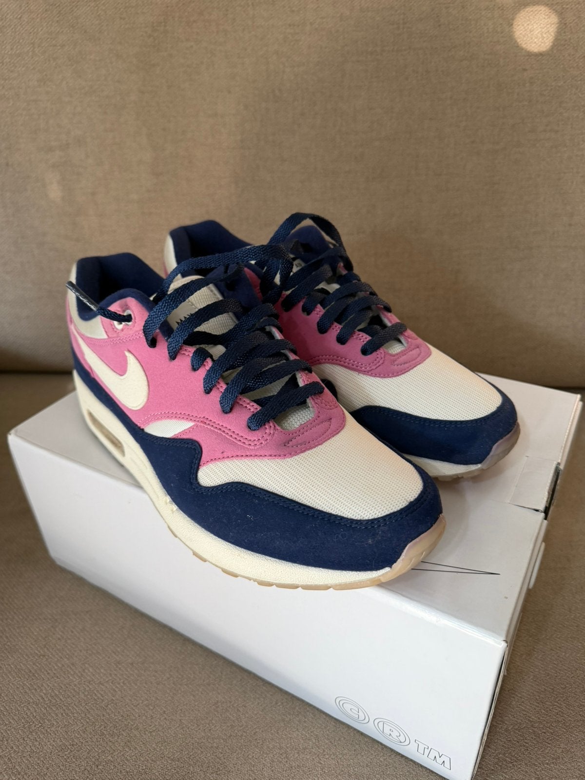 Nike Air Max 1 | NBY | 45, Kleding | Heren, Schoenen, Blauw, Ophalen of Verzenden, Sneakers of Gympen, Zo goed als nieuw
