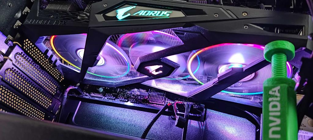 GIGABYTE AORUS RTX 2060 SUPER 8GB, Computers en Software, Videokaarten, PCI-Express 3, Gebruikt, GDDR6, Ophalen of Verzenden