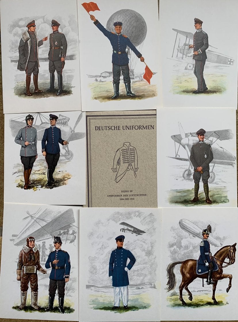 8 mooie afbeeldingen van het Duitse leger, Gebruikt, Ophalen of Verzenden, Voor 1940, Prent