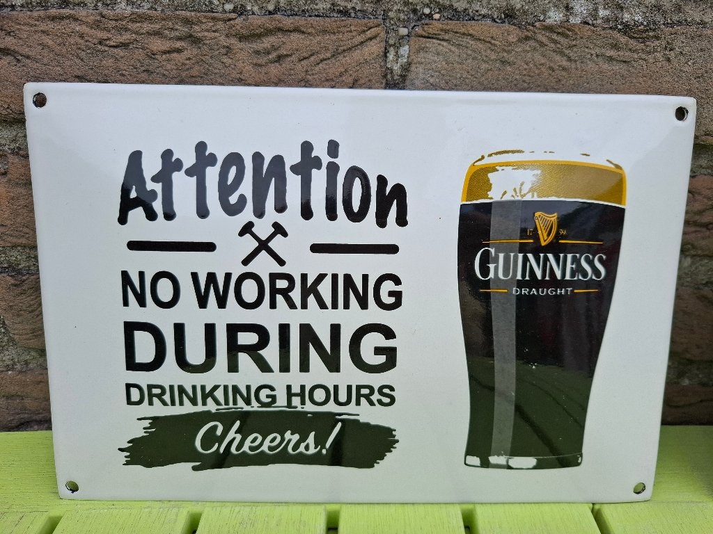 Emaillebord Guinness bier, Ophalen of Verzenden, Nieuw, Reclamebord, Plaat of Schild, Overige merken