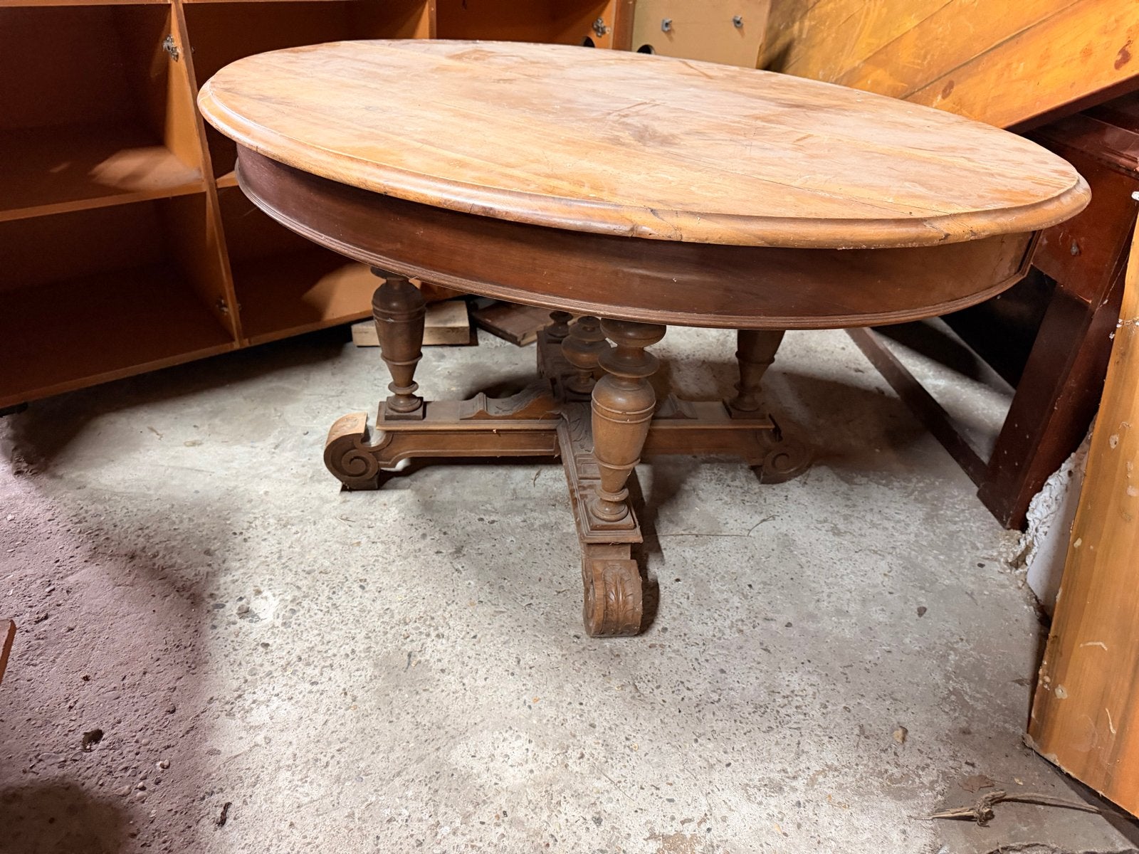 Antieke zware houten tafel, Ophalen of Verzenden