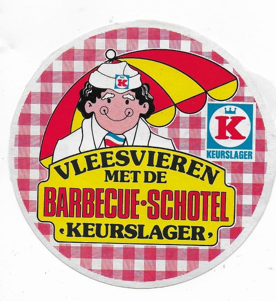 So344 sticker vleesvieren met de keurslager, Ophalen of Verzenden, Zo goed als nieuw, Sticker