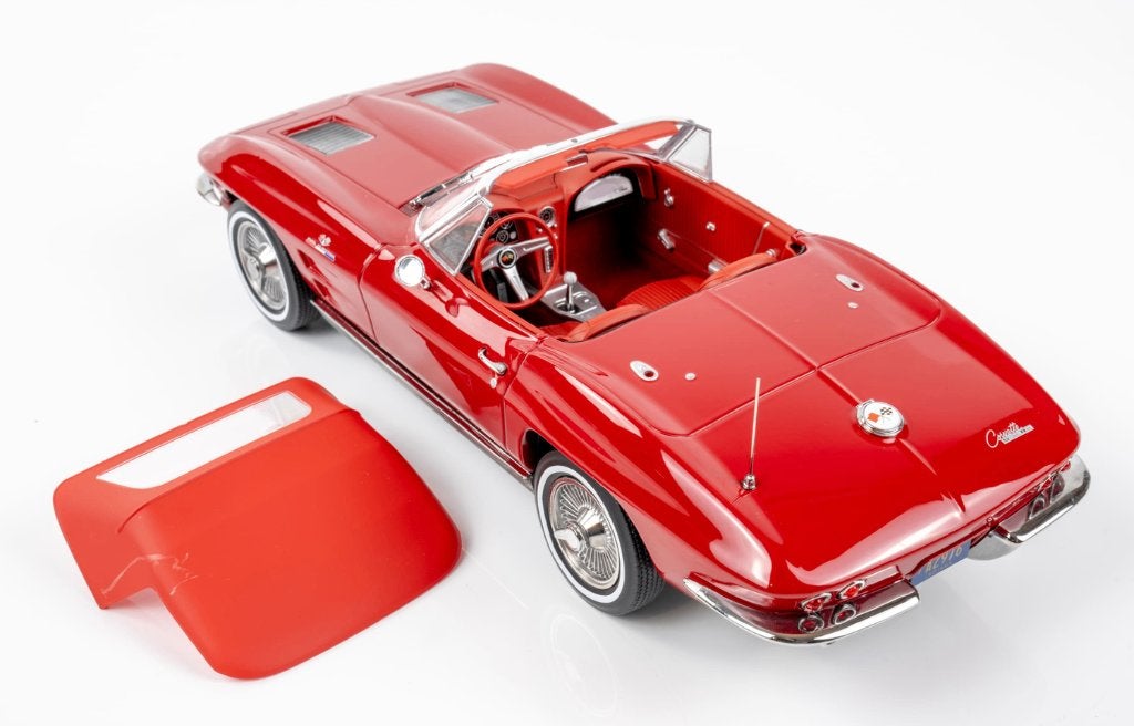 Chevrolet Corvette Sting R Cabrio '63 Rood 1/18 NOREV 189056, Verzenden, Nieuw, Auto, Norev