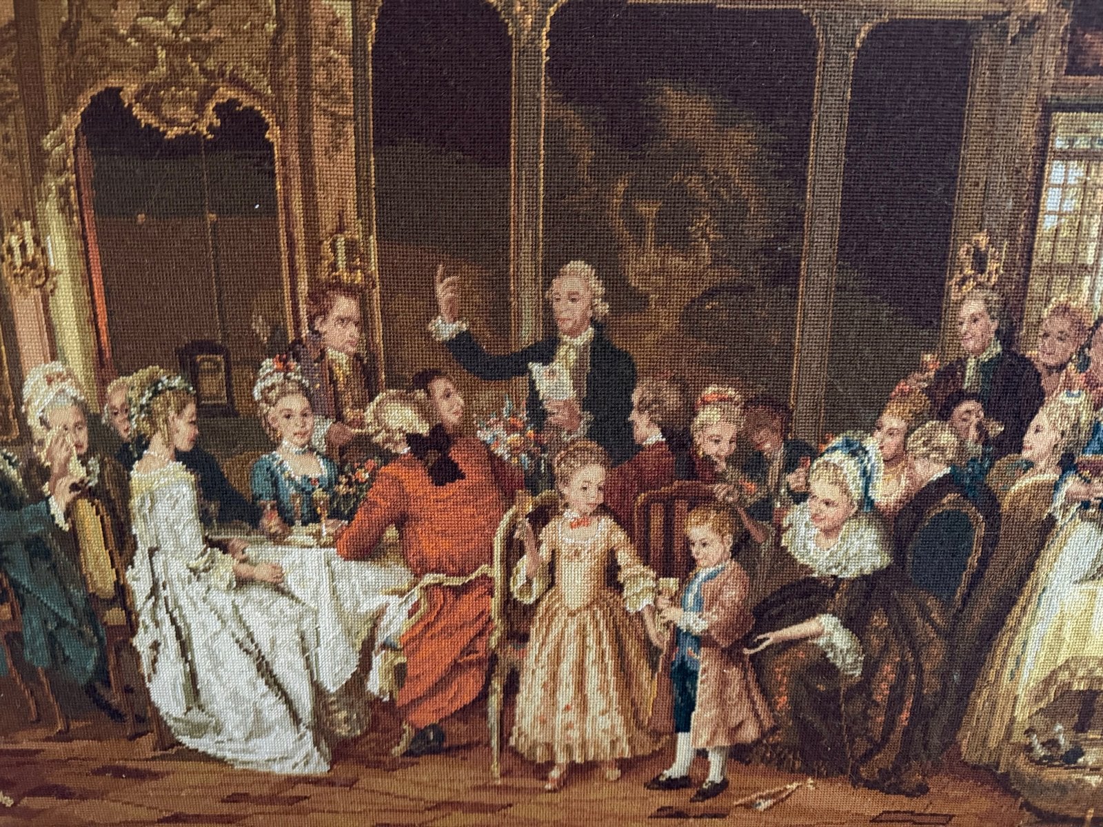 Antiek wandtapijt gobelin met klassieke scène, Antiek en Kunst, Ophalen