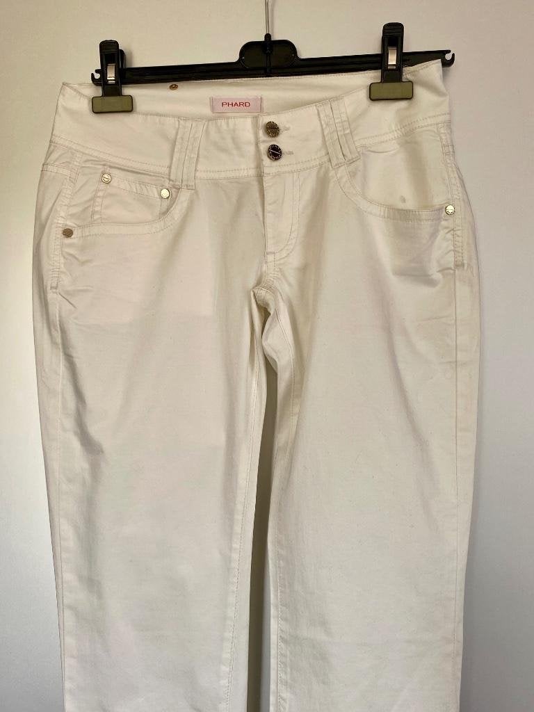 301 PHARD: maat W28=S=36 gebroken-wit  broek jeans slim-fit, Wit, Phard, Ophalen of Verzenden, Zo goed als nieuw
