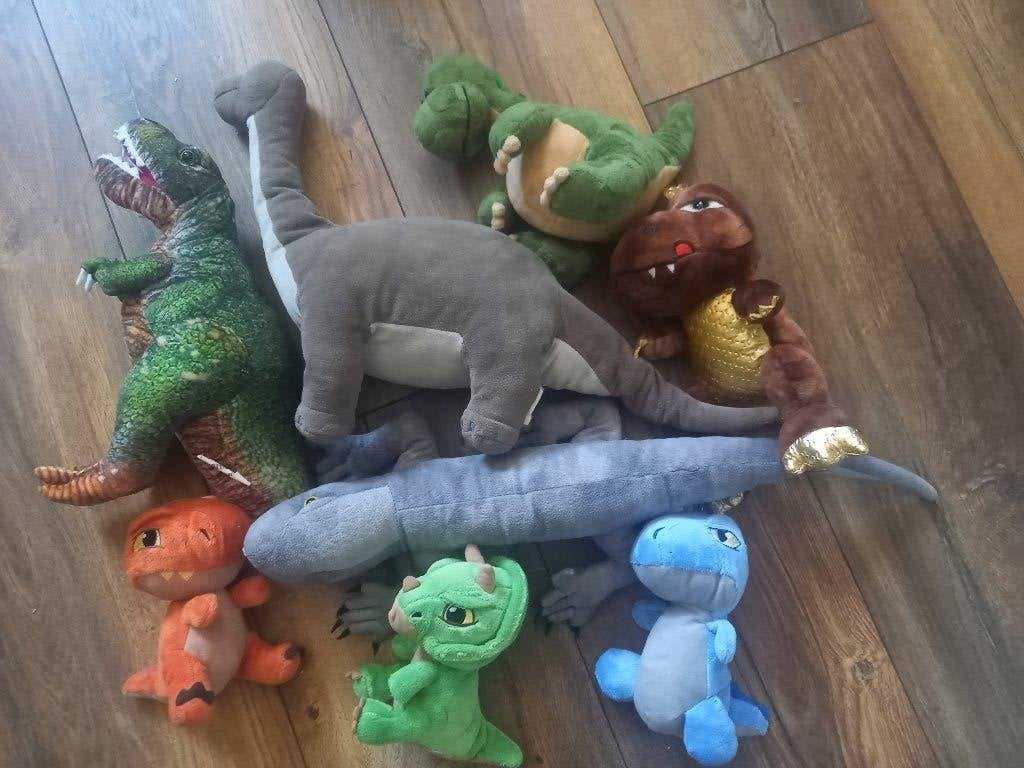 Dinosaurus knuffels, dino, zgan, grote knuffels, Ophalen, Zo goed als nieuw, Overige typen, Wasbaar