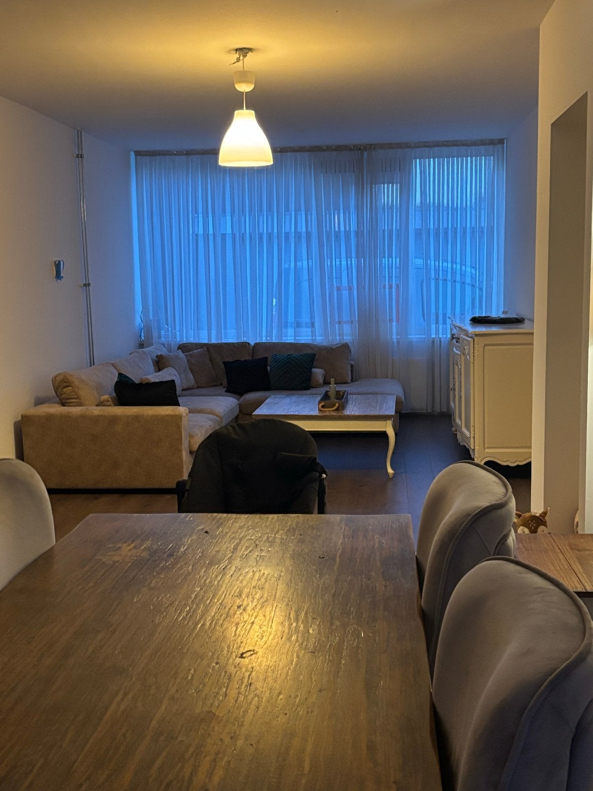 Eettafel en salontafel landelijk, Ophalen, Gebruikt, 50 tot 100 cm, 150 tot 200 cm