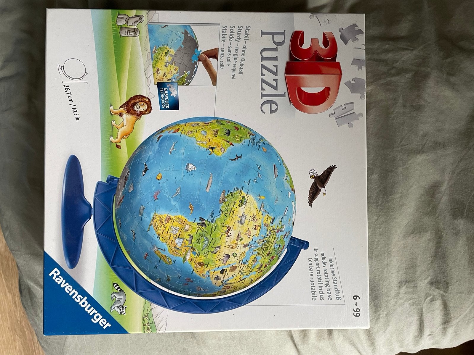 Puzzel wereldbol, Ophalen of Verzenden, Meer dan 50 stukjes, Zo goed als nieuw, 6 jaar of ouder