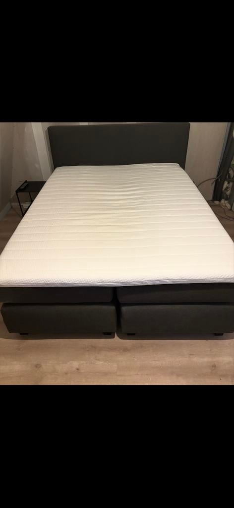 Karlsson Tweepersoons boxspring met bamboo topper, Ophalen, Tweepersoons, Zo goed als nieuw, 200 cm