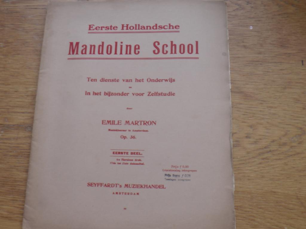 Mandoline school -emile matron, Gebruikt, Les of Cursus, Ophalen of Verzenden, Banjo of Mandoline