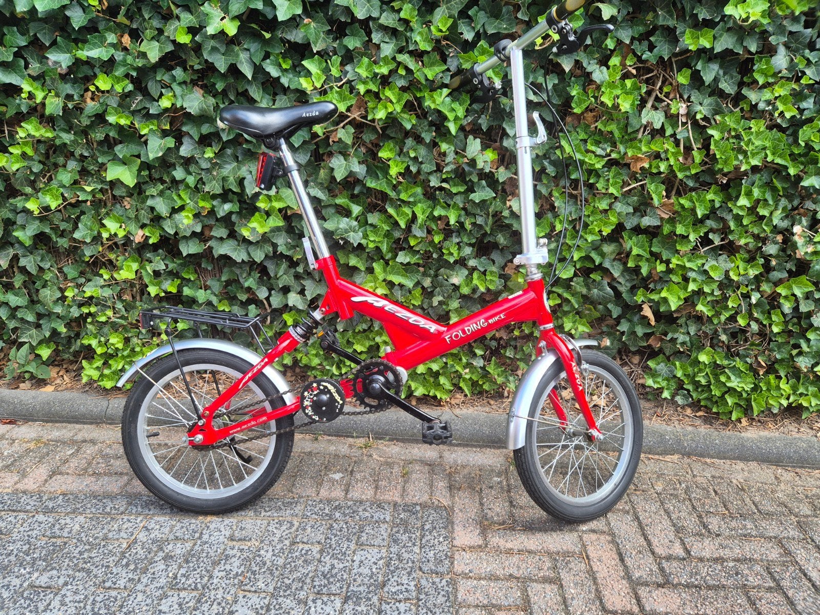 Compacte opvouwbare fiets met 16 inch wielen, Fietsen en Brommers, Fietsen | Vouwfietsen, Gebruikt, Velgrem, 16 tot 18 inch, Totaal opvouwbaar