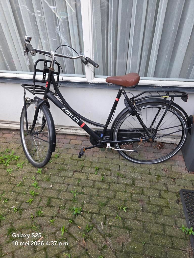 Zyssler Damesfiets met Voordrager - Gebruikt, Fietsen en Brommers, Overige merken, Velgrem, Ophalen of Verzenden, 53 tot 56 cm