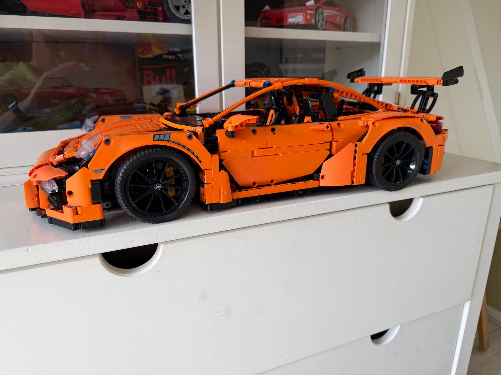 Porsche 911 GT3 RS - Oranje Sportwagen bouwstenen, Ophalen, Zo goed als nieuw, Overige merken