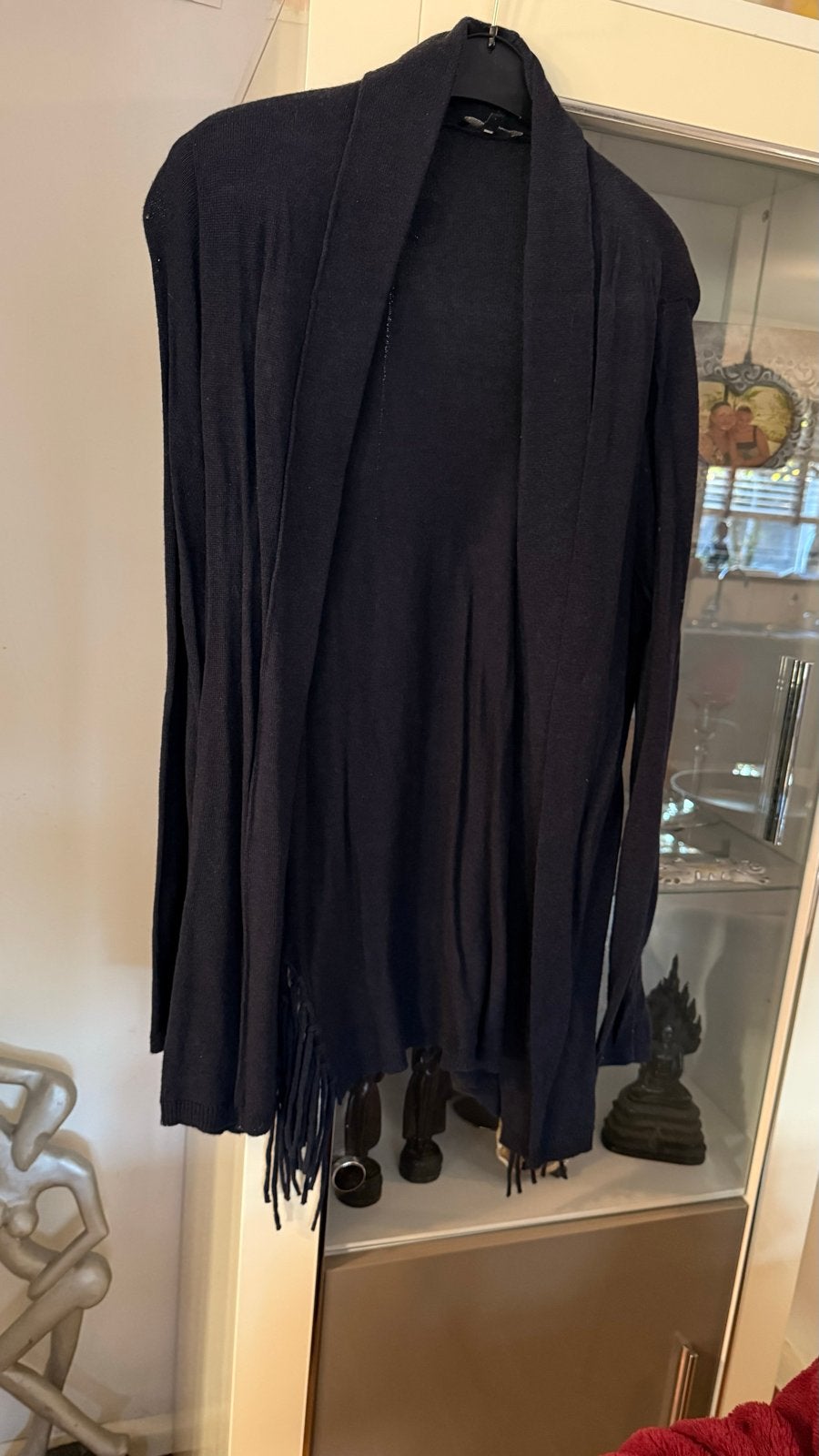 Witteveen vest met franjes - Maat M, Ophalen of Verzenden, Zo goed als nieuw, Maat 38/40 (M), Blauw