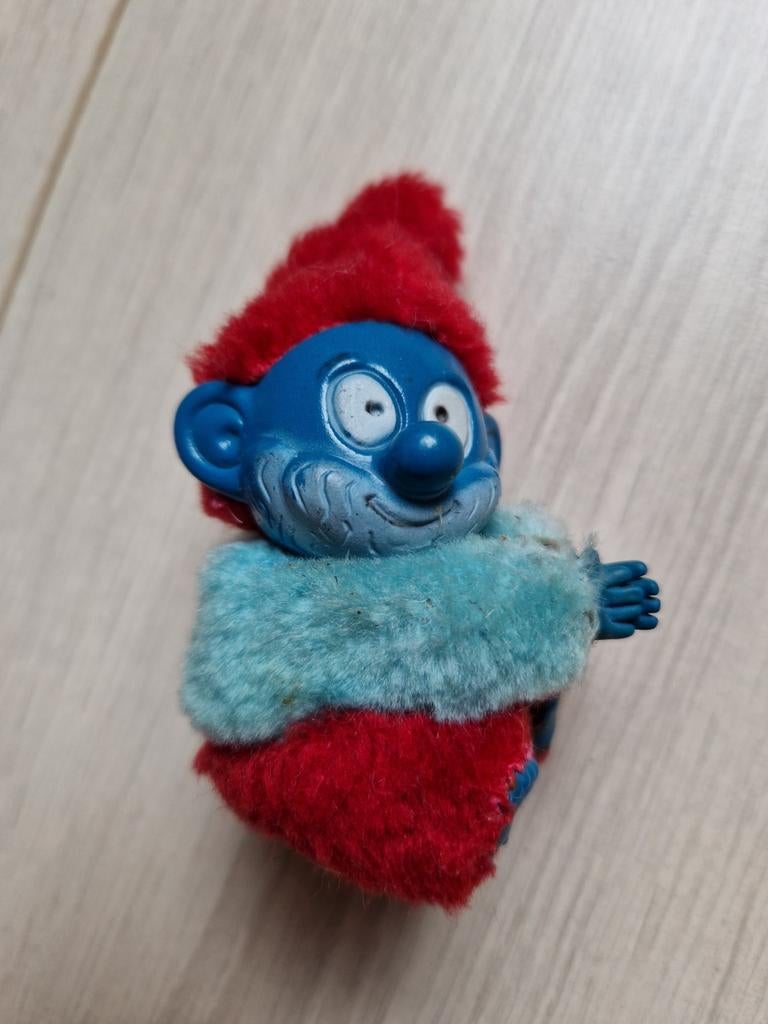 80s grote smurf knijpbeestje pencil clip on finger hugger, Ophalen of Verzenden, Zo goed als nieuw