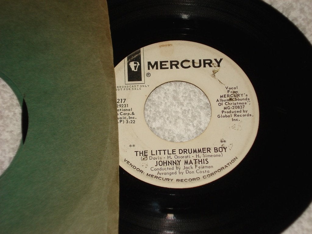 Johnny Mathis PROMO  Little Drummer Boy   Kerst  Orgineel, Originele persing, Ophalen of Verzenden, Zo goed als nieuw, Pop