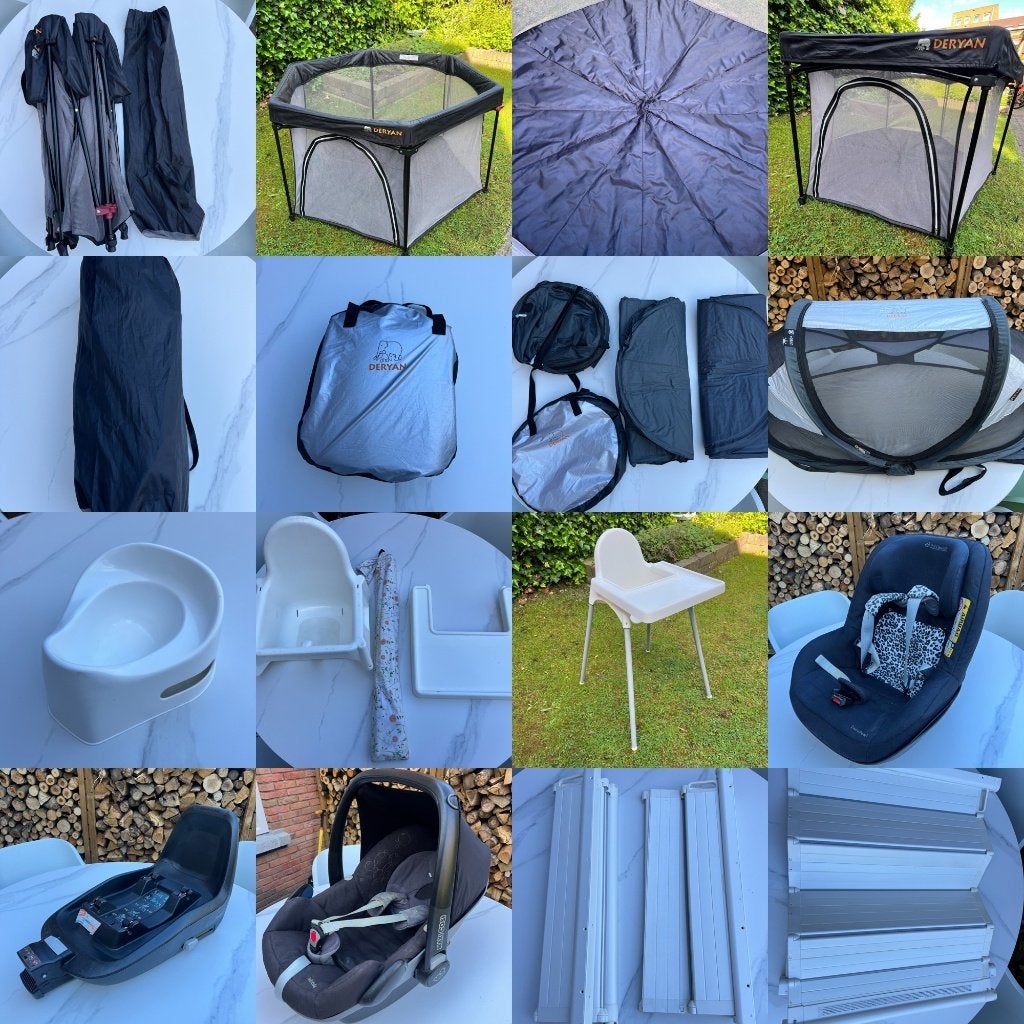 Babypakket – Deryan, Maxi-Cosi, Traphekjes, Kinderstoel, Ophalen, Zo goed als nieuw