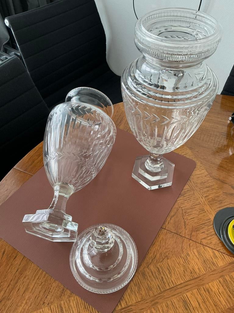 2 Glazen Stolpen - Decoratief & Veelzijdig, Huis en Inrichting, Woonaccessoires | Stolpen, Ophalen of Verzenden, Zo goed als nieuw