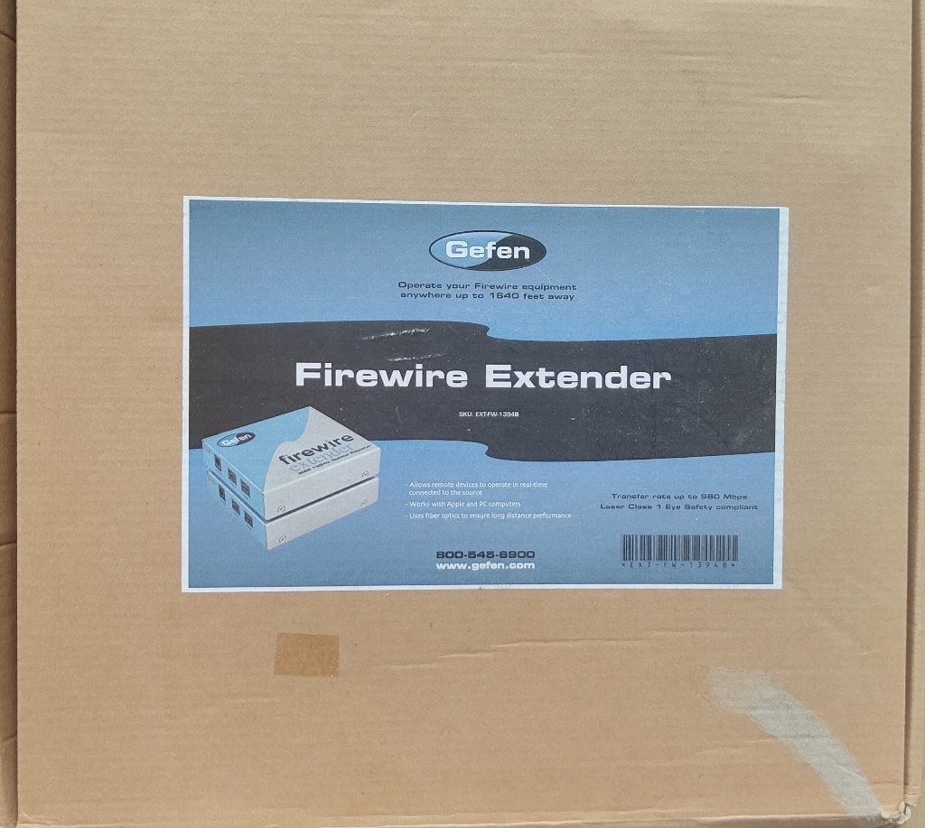 Gefen firewire extender, Nieuw, Kerklaan 12, Zoeterwoude, Gefen, Support@gefen.com