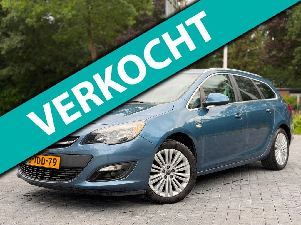 Opel Astra Sports Tourer 1.4 Turbo LPG Design Edition/Cruise, Auto's, Voorwielaandrijving, Euro 5, Gebruikt, Blauw