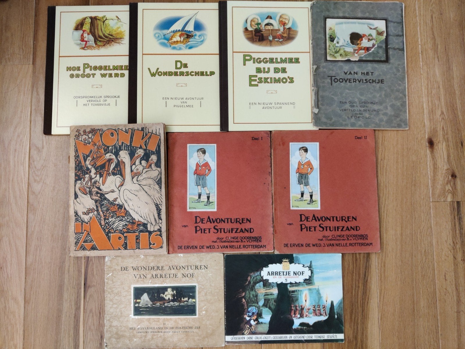 Collectie klassieke prentenboeken Piggelmee Monki, Ophalen of Verzenden, Gelezen